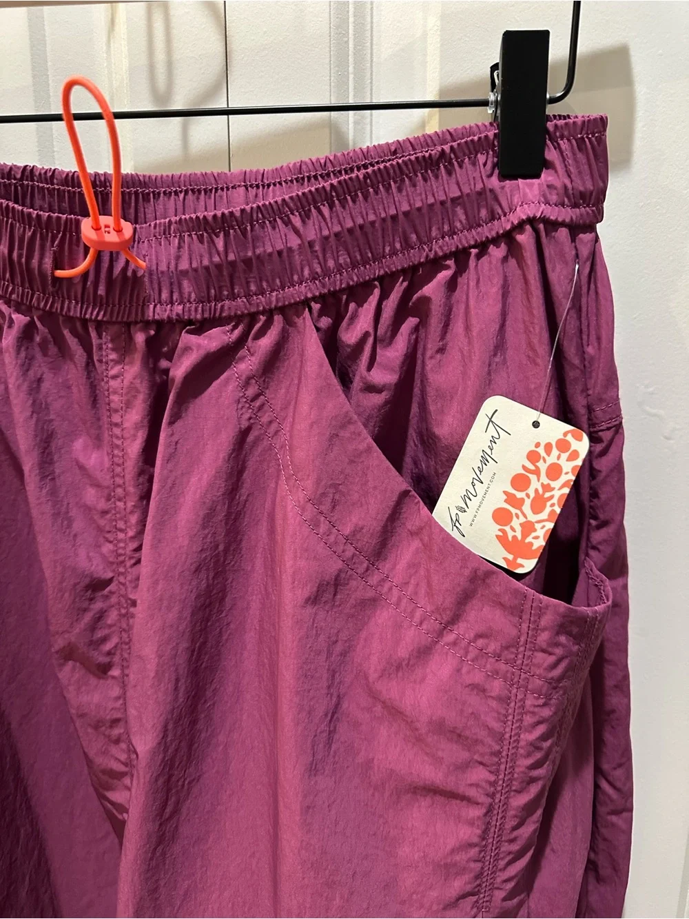 Free People Movement Joggers in Plum and Peach with Coral Trim NWT Size M